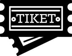 Museum Ticket Outline Craft Design Svg File, Free Vectors File